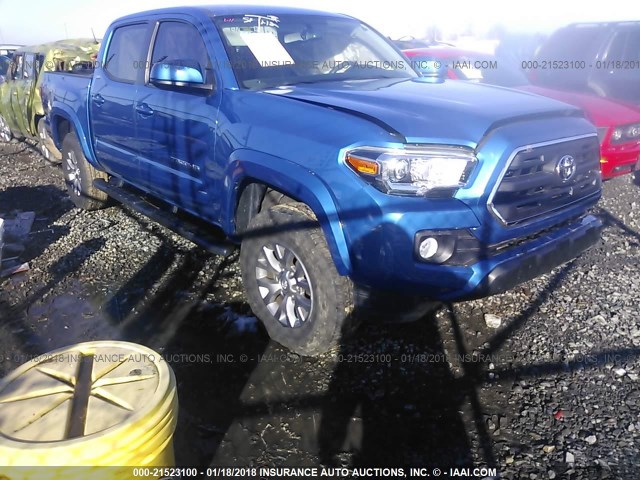 5TFCZ5AN9HX073221 - 2017 TOYOTA TACOMA DBL CAB/SR/TRDSPT/OR/PRO მუქი ლურჯი ფოტო 1