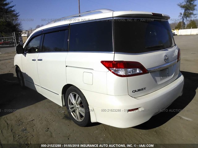 JN8AE2KP6C9042656 - 2012 NISSAN QUEST S/SV/SL/LE WHITE photo 3