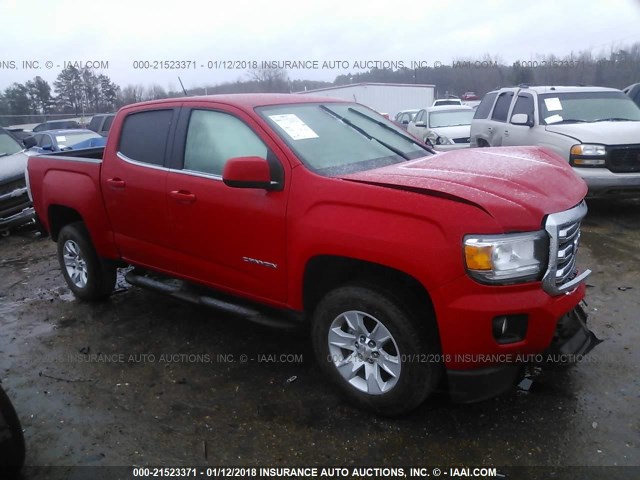 1GTG5BE36F1149384 - 2015 GMC CANYON SLE RED photo 1