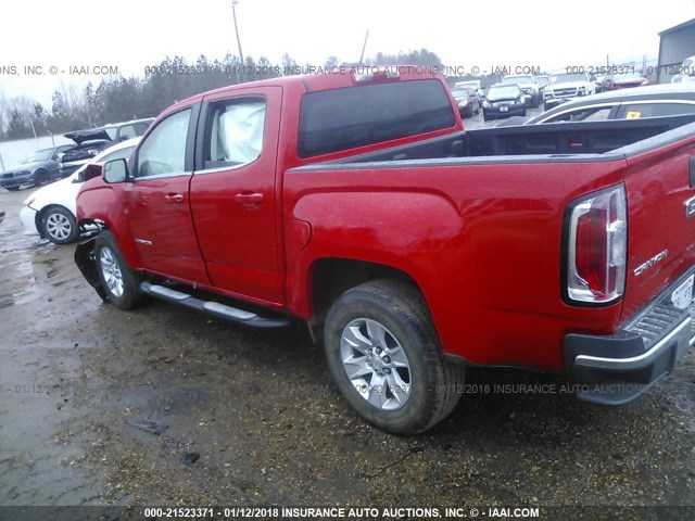 1GTG5BE36F1149384 - 2015 GMC CANYON SLE RED photo 3