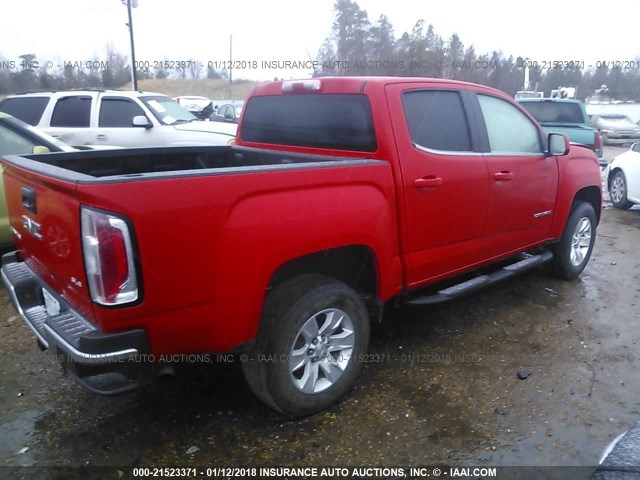 1GTG5BE36F1149384 - 2015 GMC CANYON SLE RED photo 4