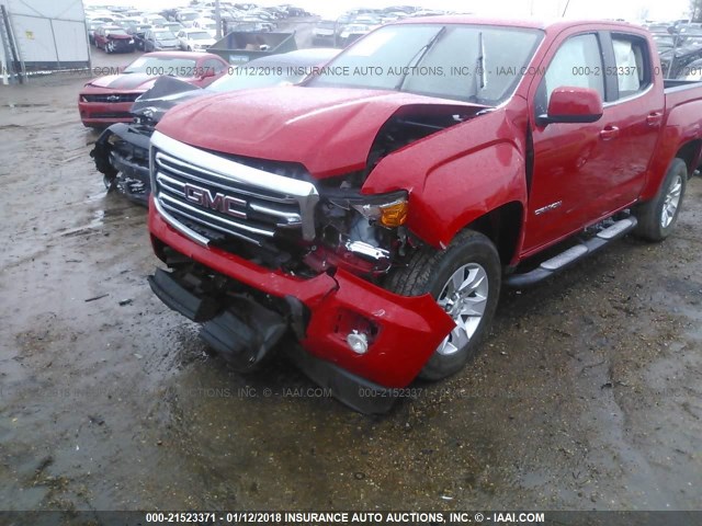 1GTG5BE36F1149384 - 2015 GMC CANYON SLE RED photo 6