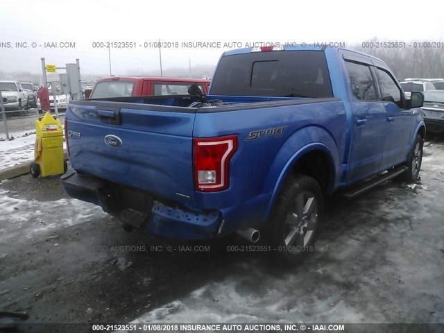 1FTEW1EFXFFA80551 - 2015 FORD F150 SUPERCREW BLUE photo 6