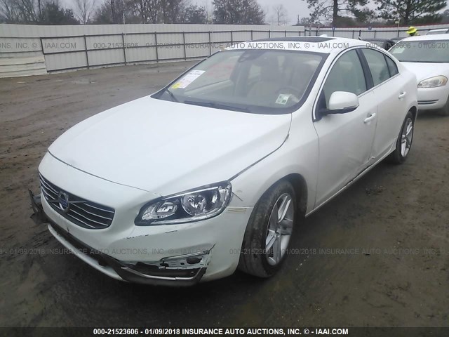 YV140MFK0F2337714 - 2015 VOLVO S60 PREMIER WHITE photo 2