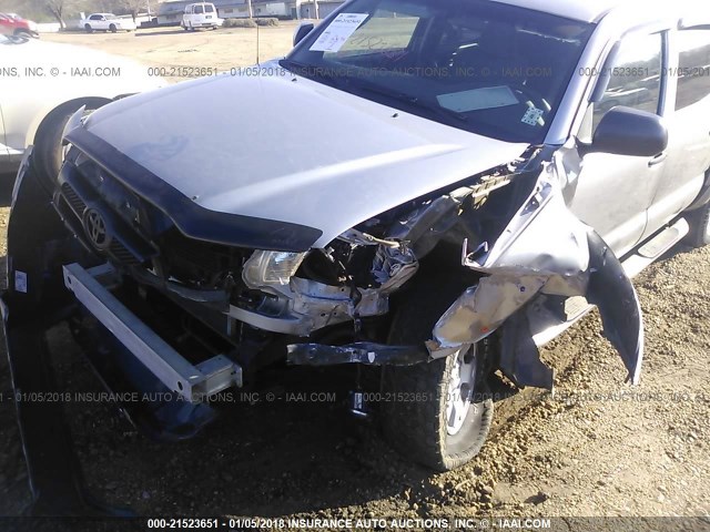 3TMLU4EN4EM135645 - 2014 TOYOTA TACOMA DOUBLE CAB ვერცხლისფერი ფოტო 6