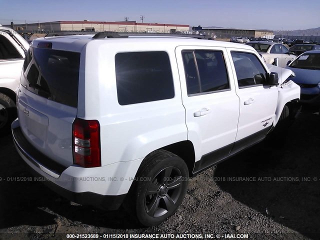 1C4NJPFB9ED587285 - 2014 JEEP PATRIOT LATITUDE WHITE photo 4