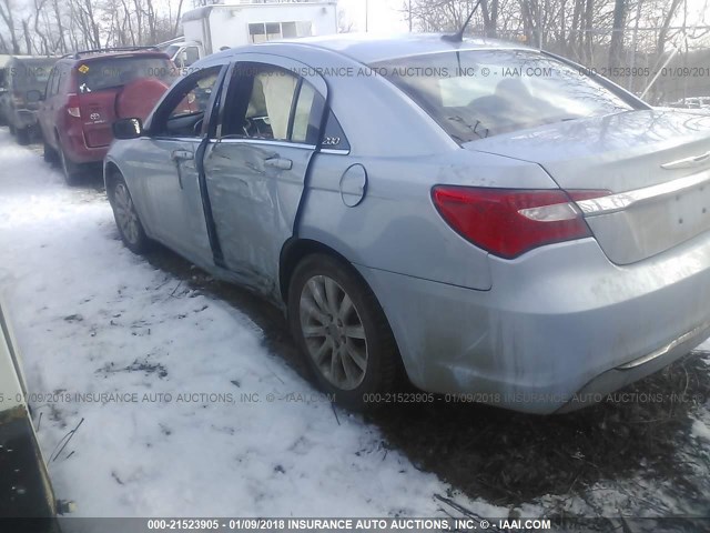 1C3CCBBBXCN288569 - 2012 CHRYSLER 200 TOURING BLUE photo 3