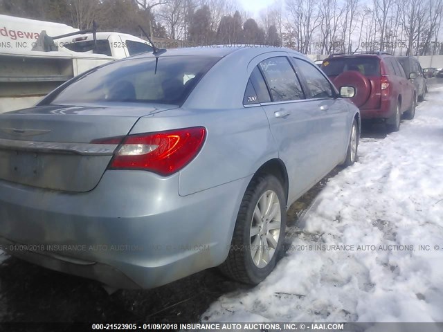 1C3CCBBBXCN288569 - 2012 CHRYSLER 200 TOURING BLUE photo 4