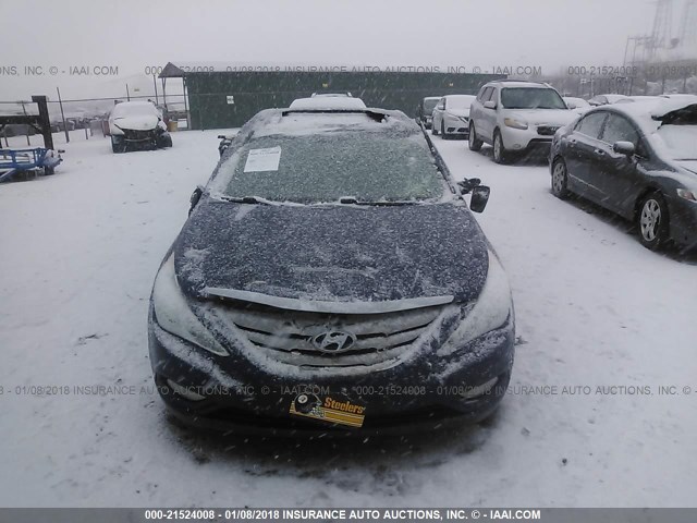 5NPEC4AC1DH631524 - 2013 HYUNDAI SONATA SE/LIMITED BLUE photo 6