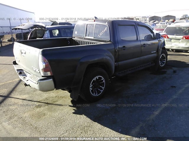 3TMJU4GN9FM175094 - 2015 TOYOTA TACOMA DOUBLE CAB PRERUNNER BLACK photo 4