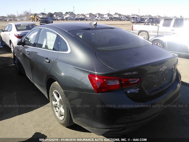 1G1ZB5ST3HF111973 - 2017 CHEVROLET MALIBU LS 灰色 照片 3