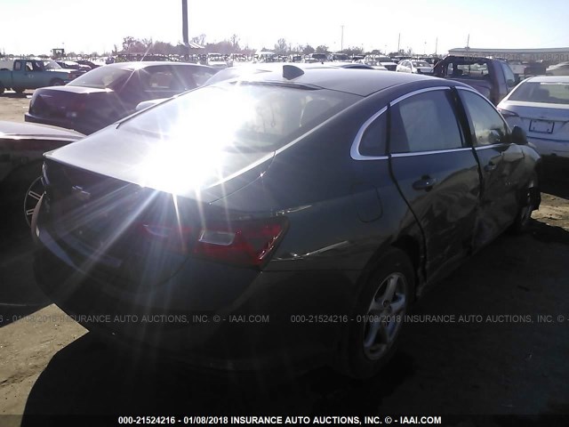 1G1ZB5ST3HF111973 - 2017 CHEVROLET MALIBU LS 灰色 照片 4