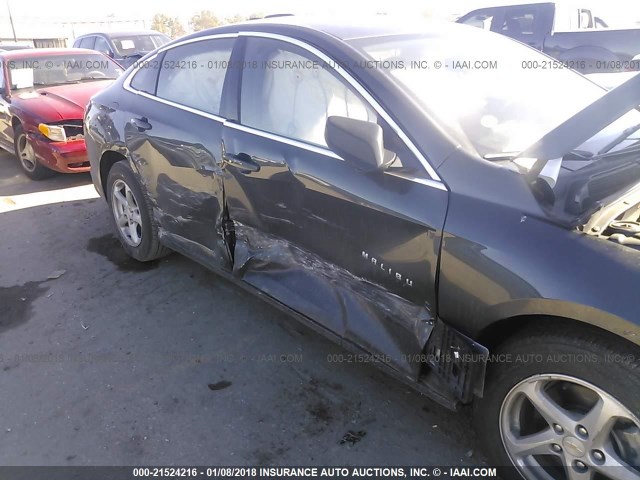 1G1ZB5ST3HF111973 - 2017 CHEVROLET MALIBU LS 灰色 照片 6