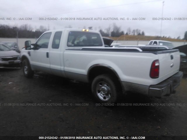 1FTSX20R78EA43540 - 2008 FORD F250 SUPER DUTY WHITE photo 3