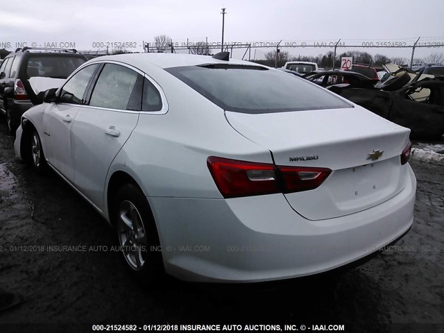 1G1ZB5STXHF277052 - 2017 CHEVROLET MALIBU LS 白色 照片 3