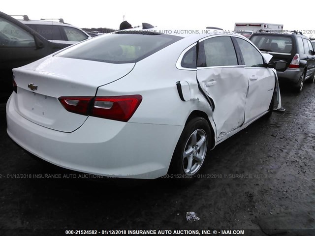1G1ZB5STXHF277052 - 2017 CHEVROLET MALIBU LS 白色 照片 4