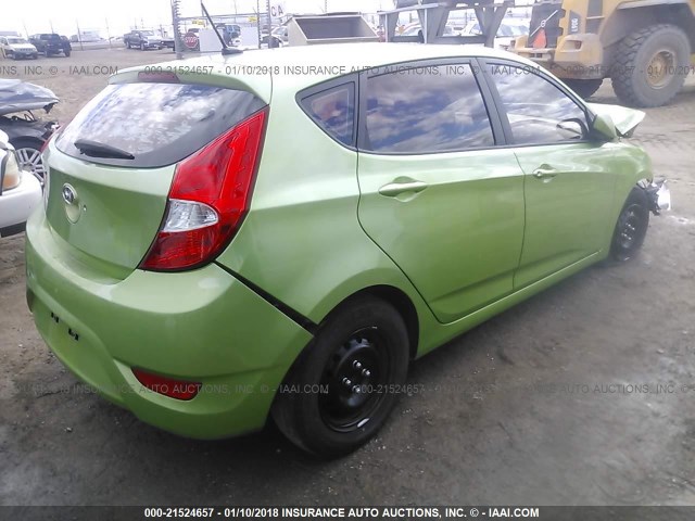 KMHCT5AE0CU032905 - 2012 HYUNDAI ACCENT GLS/GS GREEN photo 4