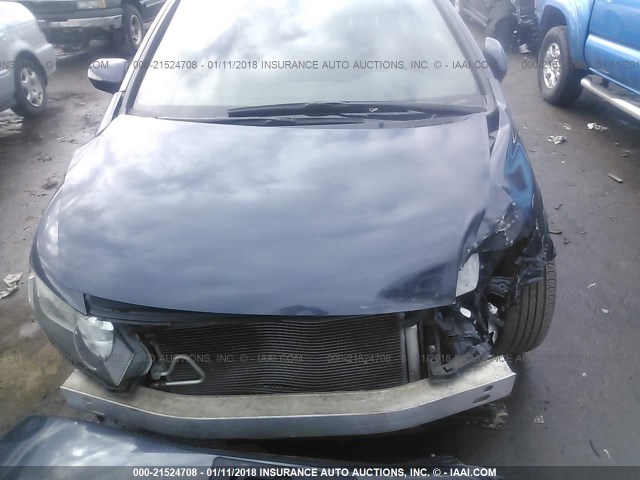 JHMFA3F27AS003466 - 2010 HONDA CIVIC HYBRID BLUE photo 6