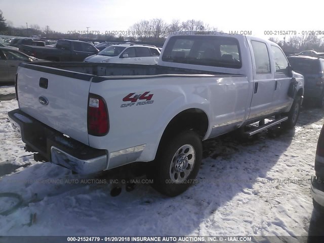 1FTWW31R58ED44011 - 2008 FORD F350 SRW SUPER DUTY WHITE photo 4