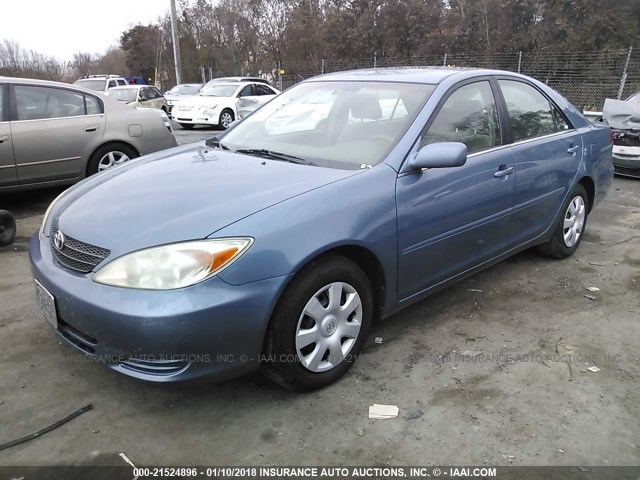 4T1BE32K44U904972 - 2004 TOYOTA CAMRY LE/XLE/SE BLUE photo 2