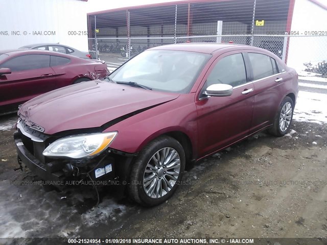 1C3CCBCB4CN241813 - 2012 CHRYSLER 200 LIMITED MAROON photo 2