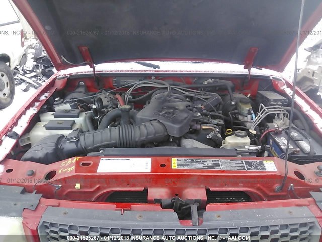 1FTZR45E42PA23428 - 2002 FORD RANGER SUPER CAB RED photo 10