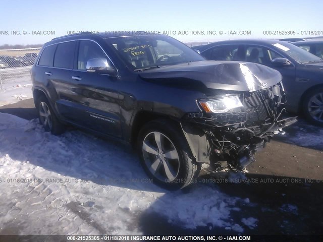 1C4RJFCT8EC472420 - 2014 JEEP GRAND CHEROKEE OVERLAND GRAY photo 1