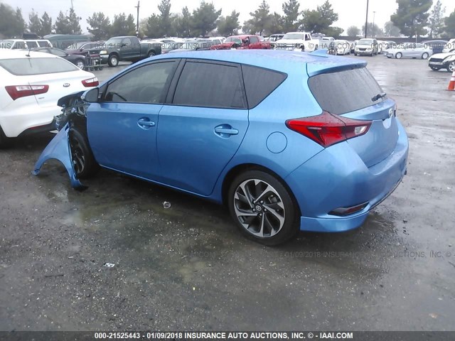 JTNKARJE8GJ521729 - 2016 TOYOTA SCION IM BLUE photo 3