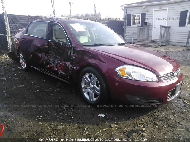 2G1WC57M291120027 - 2009 CHEVROLET IMPALA 2LT RED photo 1