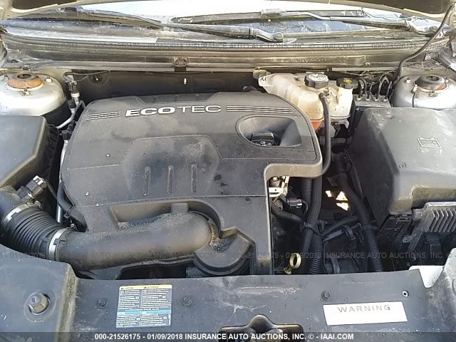 1G1ZA5E03AF181029 - 2010 CHEVROLET MALIBU LS ვერცხლისფერი ფოტო 10