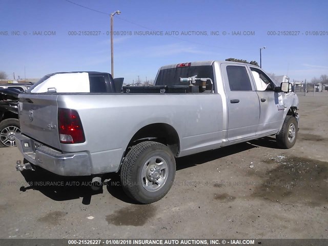 3C6UR5HL1DG594142 - 2013 RAM 2500 ST SILVER photo 4