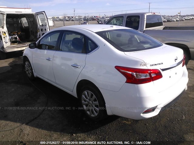 3N1AB7AP3HY239565 - 2017 NISSAN SENTRA S/SV/SR/SL WHITE photo 3