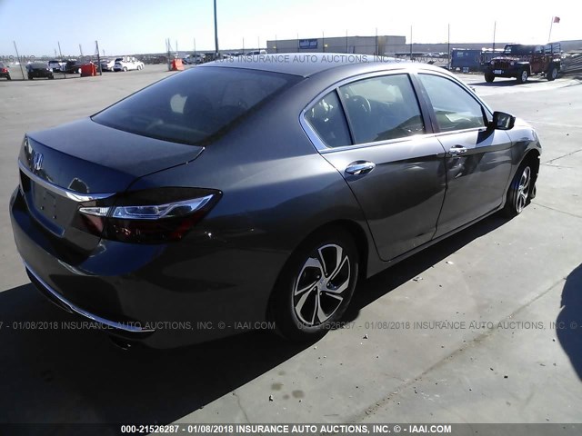 1HGCR2F30HA228443 - 2017 HONDA ACCORD LX GRAY photo 4