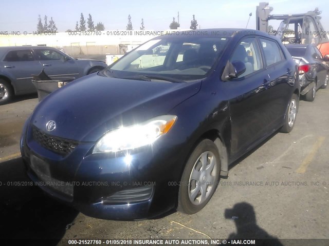 2T1KU40E19C157961 - 2009 TOYOTA COROLLA MATRIX  BLUE photo 2