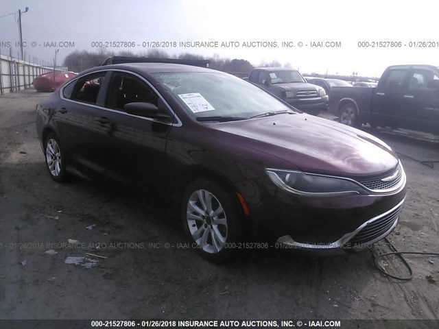 1C3CCCABXFN685873 - 2015 CHRYSLER 200 LIMITED MAROON photo 1