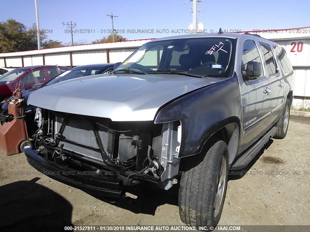 1GNSCKE04CR257044 - 2012 CHEVROLET SUBURBAN C1500 LTZ SILVER photo 2