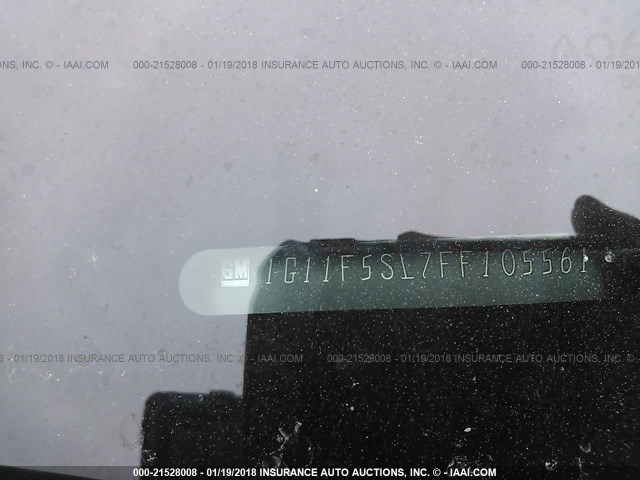 1G11F5SL7FF105561 - 2015 CHEVROLET MALIBU LTZ 黑色 照片 9