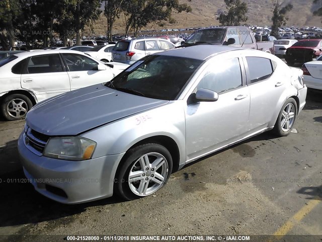 1B3BD1FB1BN526494 - 2011 DODGE AVENGER MAINSTREET SILVER photo 2