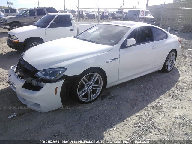 WBAYM9C56DDW20091 - 2013 BMW 650 I WHITE photo 2