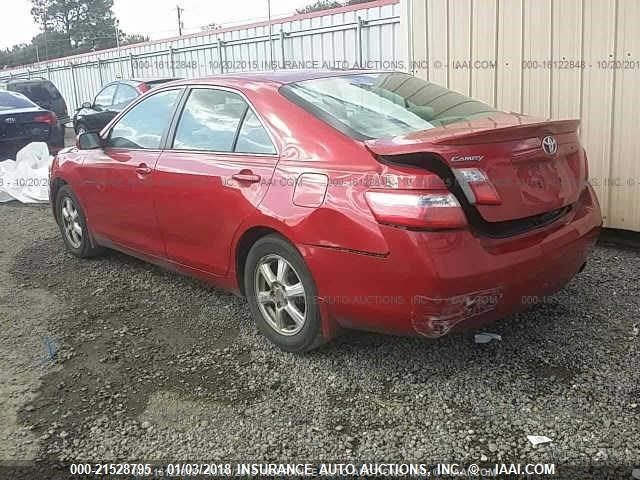 4T1BE46K18U232911 - 2008 TOYOTA CAMRY CE/LE/XLE/SE RED photo 3