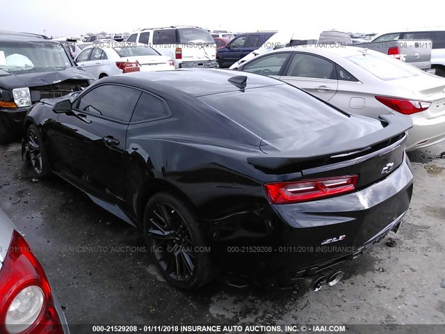 1G1FK1R67J0118509 - 2018 CHEVROLET CAMARO ZL1 BLACK photo 3