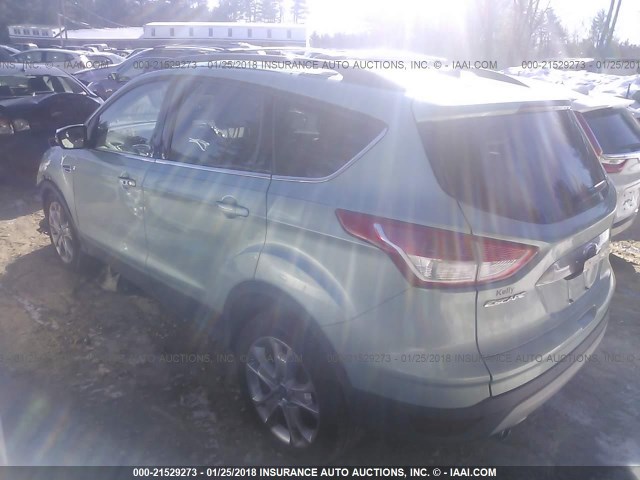 1FMCU9H92DUB59637 - 2013 FORD ESCAPE SEL BLUE photo 3