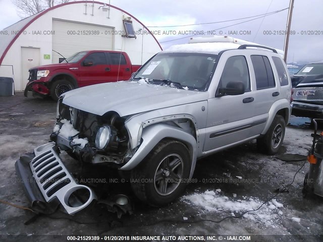 1J4GL48K54W181600 - 2004 JEEP LIBERTY SPORT SILVER photo 2