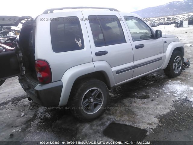 1J4GL48K54W181600 - 2004 JEEP LIBERTY SPORT 银色 照片 4