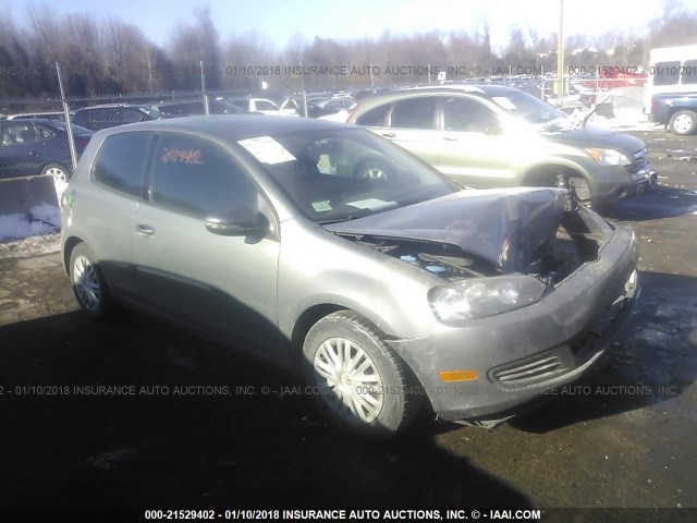 WVWAB7AJ2CW347815 - 2012 VOLKSWAGEN GOLF GRAY photo 1