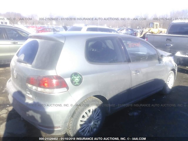 WVWAB7AJ2CW347815 - 2012 VOLKSWAGEN GOLF 灰色 照片 4