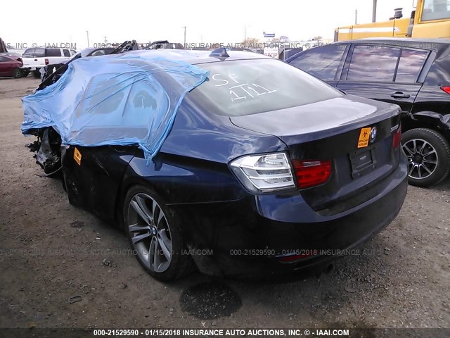 WBA3A5C5XDF358138 - 2013 BMW 328 I BLUE photo 3