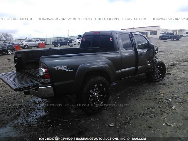 5TFUU4EN0BX021605 - 2011 TOYOTA TACOMA ACCESS CAB Grau Foto 4