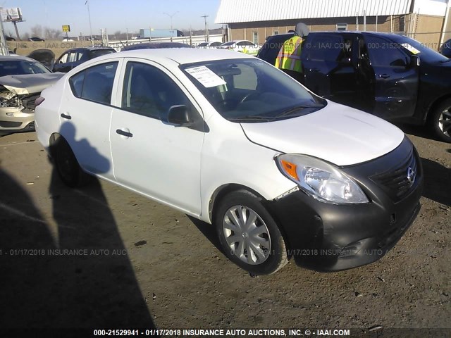 3N1CN7AP3CL807965 - 2012 NISSAN VERSA S/SV/SL WHITE photo 1