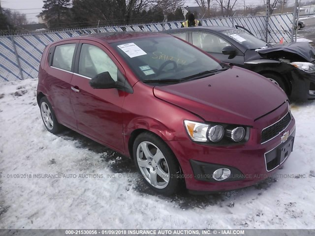 1G1JE6SB6F4171370 - 2015 CHEVROLET SONIC LTZ RED photo 1